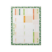 Spring Daisies & Vine Weekly Monday Start Planner ノートパッド (回転)