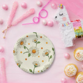  Spring Daisy Picnic Party Paper Plates ペーパープレート (パーティー)