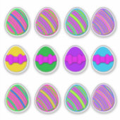 Spring Decorated Easter Egg Stickers シール (正面)