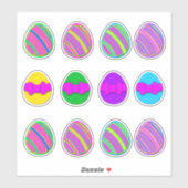 Spring Decorated Easter Egg Stickers シール (シート)