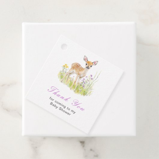 Spring Deer Baby Shower フェイバータグ (インサイチュ)