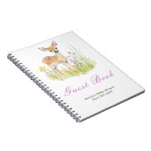 Spring Deer Baby Shower Guest Book ノートブック (右側)