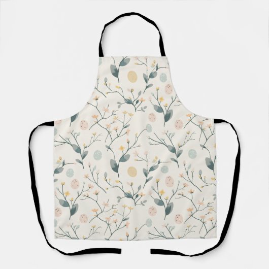 Spring Easter Botanical  All-Over Print Apron エプロン (正面)