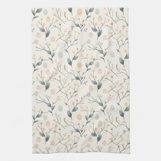 Spring Easter Botanical Kitchen Towels キッチンタオル (縦)