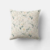 Spring Easter Botanical  Throw Pillow クッション (裏面)