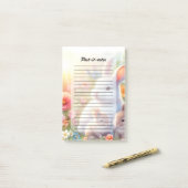 Spring Easter Bunny Family Floral Garden ポストイット (デスク上)