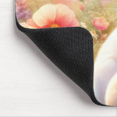 Spring Easter Bunny Family Floral Garden マウスパッド (コーナー)