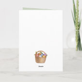 Spring Easter Floral Egg Bunny Holiday Card カード (裏面)