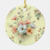 Spring Easter Flowers セラミックオーナメント (正面)