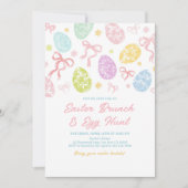 Spring Easter Invitation, Hand-Drawn Bunny 招待状 (正面)