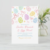 Spring Easter Invitation, Hand-Drawn Bunny 招待状 (スタンド正面)