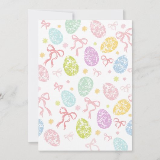 Spring Easter Invitation, Hand-Drawn Bunny 招待状 (裏面)