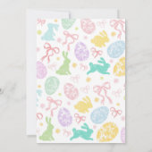 Spring Easter Invitation, Hand-Drawn Bunny 招待状 (裏面)