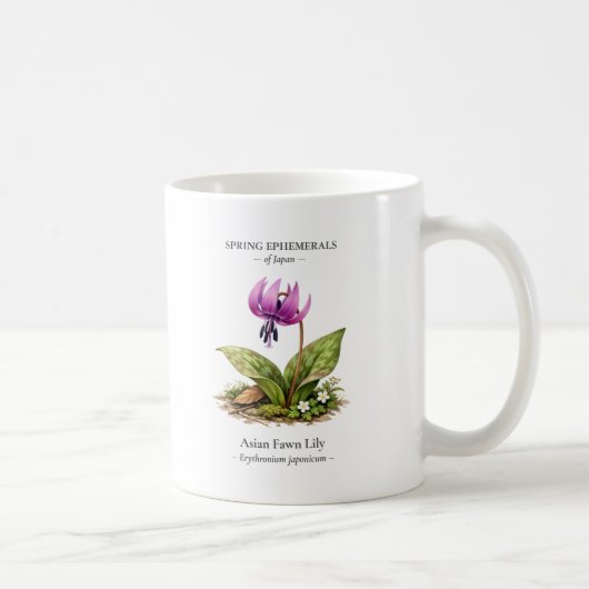Spring Ephemerals of Japan – Asian Fawn Lily コーヒーマグカップ (右)