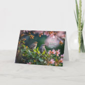 Spring Equinox Birds and Blossoms Flowers  カード (正面)
