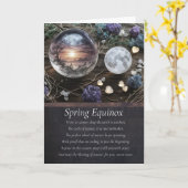 Spring Equinox Ostara with Globe Moon Crystals カード (黄色い花)