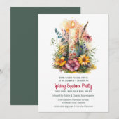 Spring Equinox Party Wildflowers & Candle Sabbat 招待状 (正面/裏面)