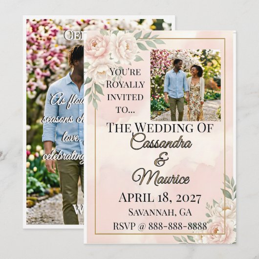 🌸 SPRING — “Ethereal Garden” 招待状 (正面/裏面)