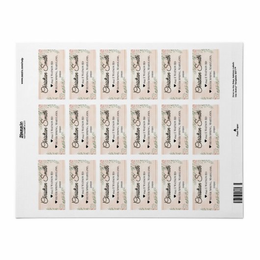 🌸 SPRING — “Ethereal Garden” Address ラベル (フルシート)