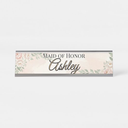 🌸 SPRING — “Ethereal Garden” Maid of Honor デスクネームプレート (正面)