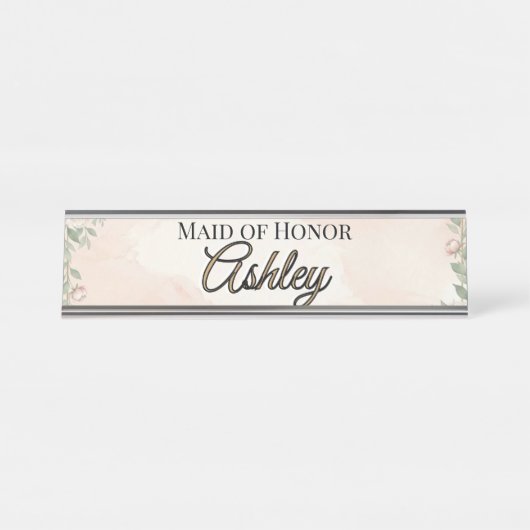 🌸 SPRING — “Ethereal Garden” Maid of Honor デスクネームプレート (正面)