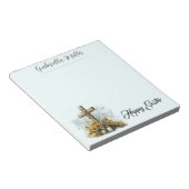 Spring Faith & Floral Easter Greeting ノートパッド (アングル)