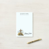 Spring Faith & Floral Easter Greeting ポストイット (デスク上)