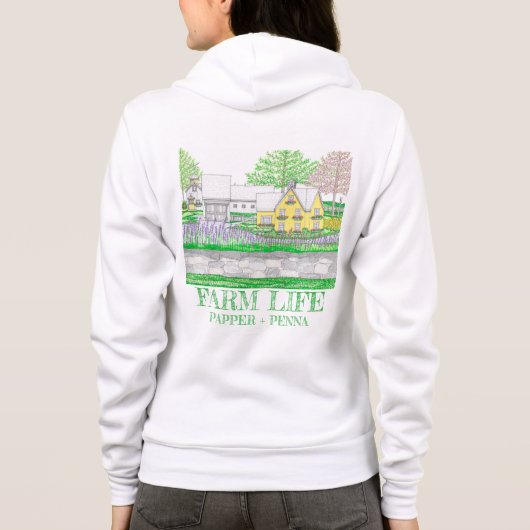 Spring Farm Zippered Hoodie パーカ (裏面)