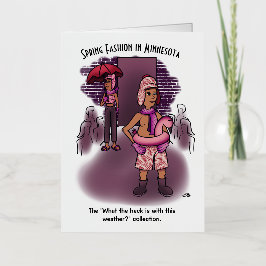Spring Fashion  箔グリーティングカード