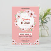 Spring Festival Invitation Flyer Template 招待状 (スタンド正面)