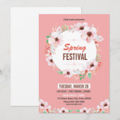 Spring Festival Invitation Flyer Template 招待状 (正面/裏面)