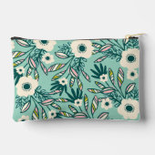 Spring Floral Accessory Pouch – White & Teal アクセサリーポーチ (裏面)