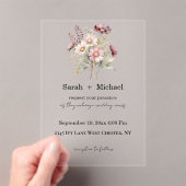 Spring Floral Acrylic Wedding Invitation アクリル招待状 (インサイチュ (ポータブル))