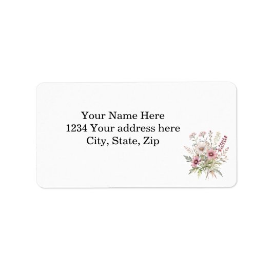 Spring Floral Address Label ラベル (正面)