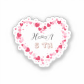 Spring Floral Anniversary | Elegant Modern Wedding シール (正面)
