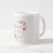 Spring Floral Anniversary | Modern Elegant Wedding ジャンボコーヒーマグカップ (正面右)