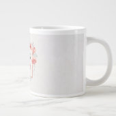 Spring Floral Anniversary | Modern Elegant Wedding ジャンボコーヒーマグカップ (右)