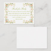 Spring Floral Baby Shower Books for Baby エンクロージャーカード (正面/裏面)