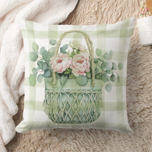 Spring Floral Basket  クッション (ブランケット)