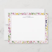 Spring Floral Border Note Card 招待状 (正面)