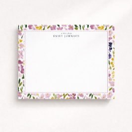 Spring Floral Border Note Card 招待状