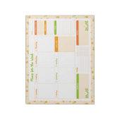 Spring Floral Bouquets Weekly Monday Start Planner ノートパッド (回転)