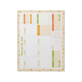 Spring Floral Bouquets Weekly Sunday Start Planner ノートパッド (回転)