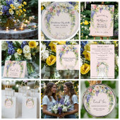 Spring Floral Bridal Shower フェイバータグ