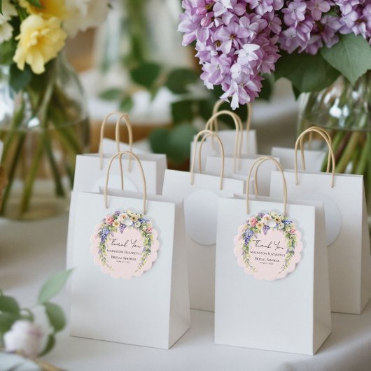 Spring Floral Bridal Shower フェイバータグ