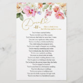 Spring Floral Bridal Shower Drink If Game Cards (正面)