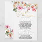 Spring Floral Bridal Shower Drink If Game Cards (正面/裏面)