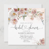 Spring Floral Bridal Shower Invitation 招待状 (正面)