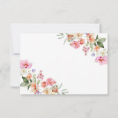 Spring Floral Bridal Shower Thank You Card サンキューカード (裏面)