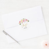 Spring Floral Bridal Shower Thank You Sticker ラウンドシール (封筒)
